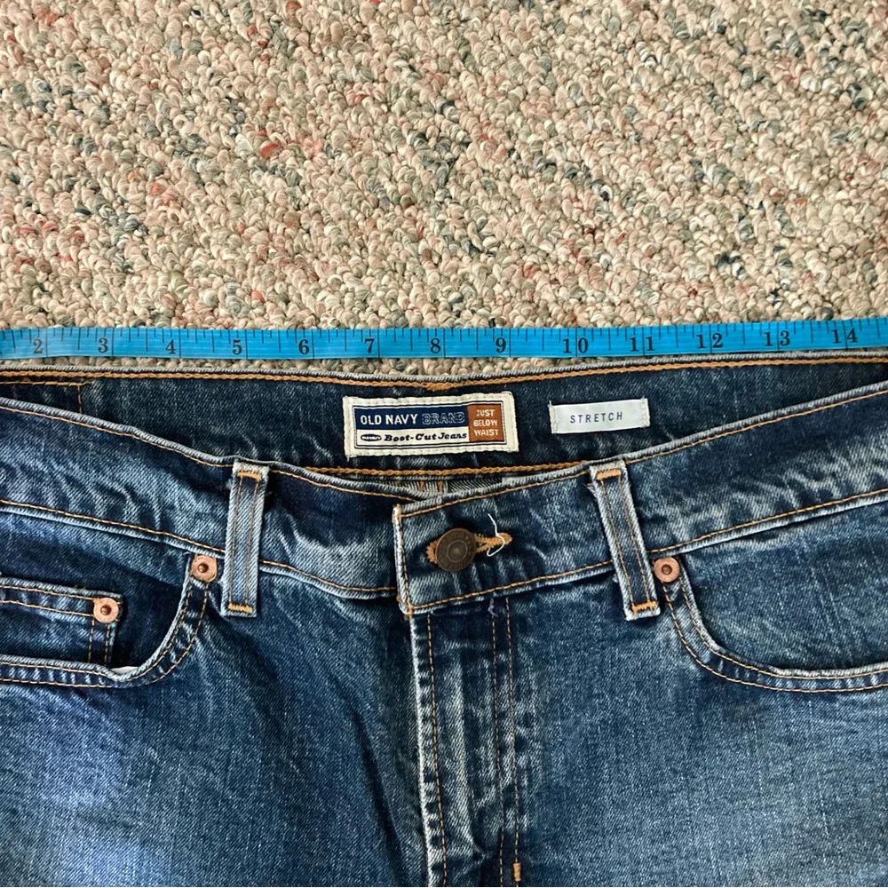 OLD NAVY Jeans Women’s Boot Cut Just Below Waist Stretch Dark Wash 8 Short - Picture 4 of 10